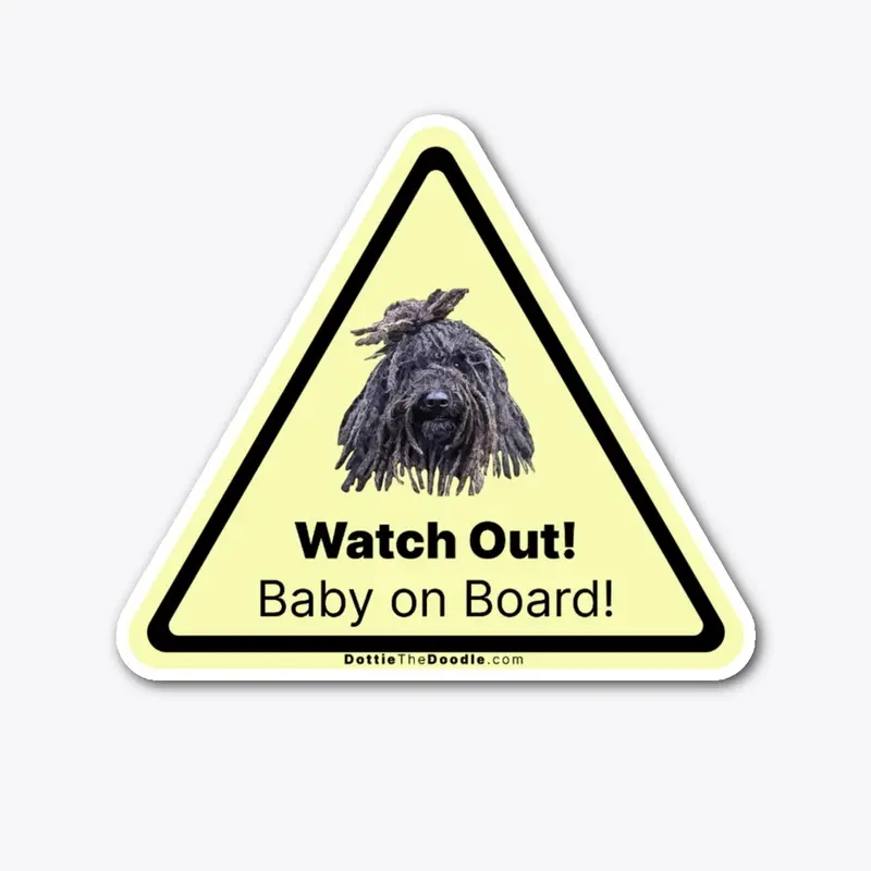 5" Baby on Board! - Komondor